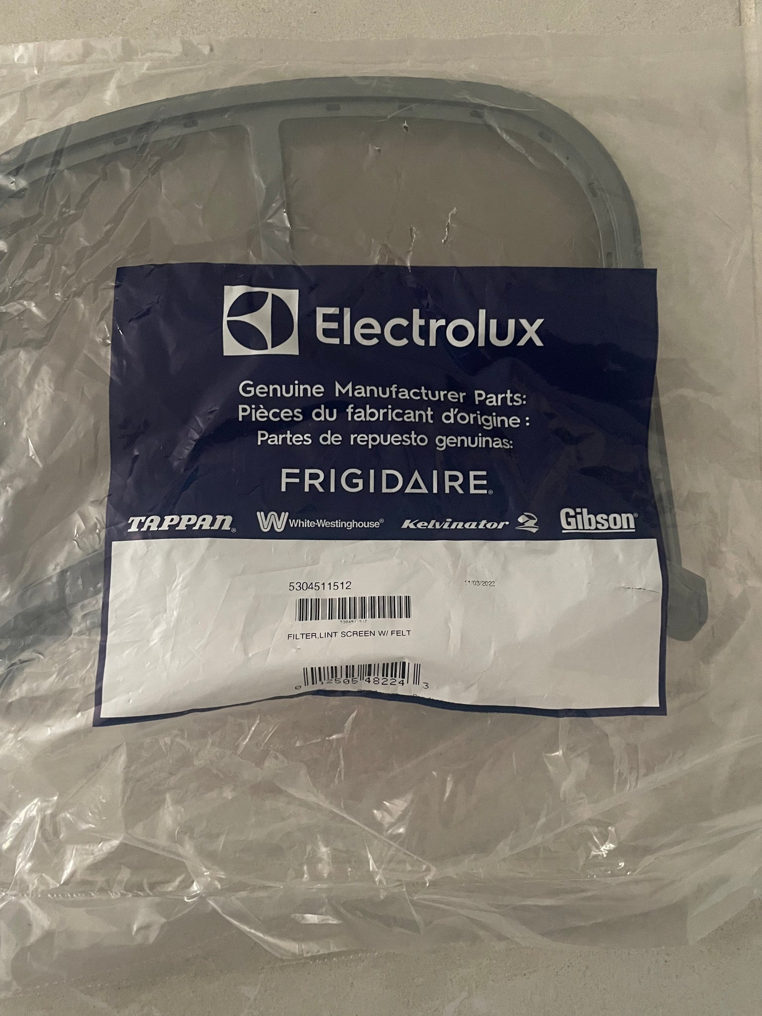 Electrolux FILTER.LINT SCREEN W/ FELT - 5304511512